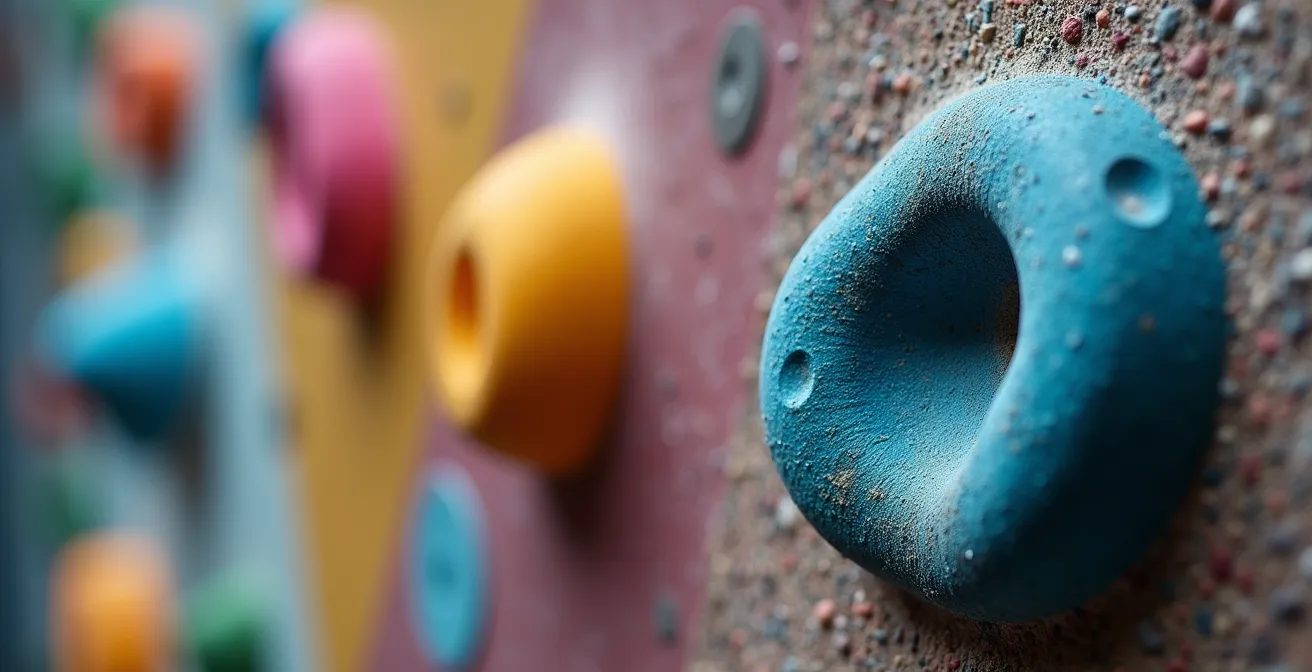 Comparaison entre prises d'escalade artificielles et granite naturel du Québec